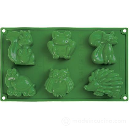 Set Di 5 Formine Per Biscotti Ann Clark A Tema Bosco - Volpe, Cervo, Gufo, Riccio E Fungo - Stampi In Acciaio Prodotto Negli USA