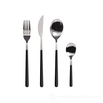 Set 24 posate in acciaio inox con manico in plastica Nova