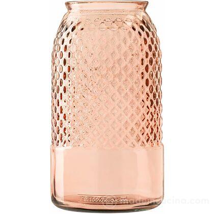 Vaso in vetro riciclato Diamante rosa cm 28