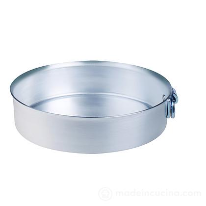 Tortiera cilindrica in alluminio con anello