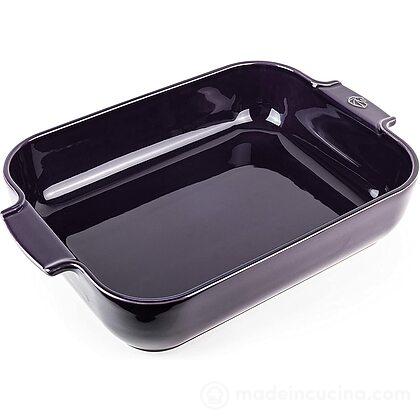 Teglia rettangolare in ceramica Appolia melanzana