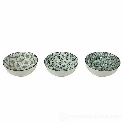 Set 3 insalatiere Pokè Bowl Double Blue cm 18