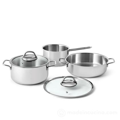 Batteria pentole 5 pezzi in acciaio inox Inoxplus