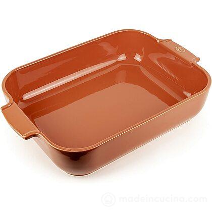 Teglia rettangolare in ceramica Appolia terracotta