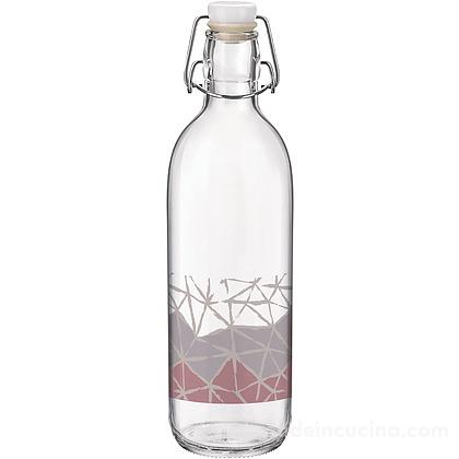 Bottiglia con tappo Emilia 0,5 litri Intrecci Rosa