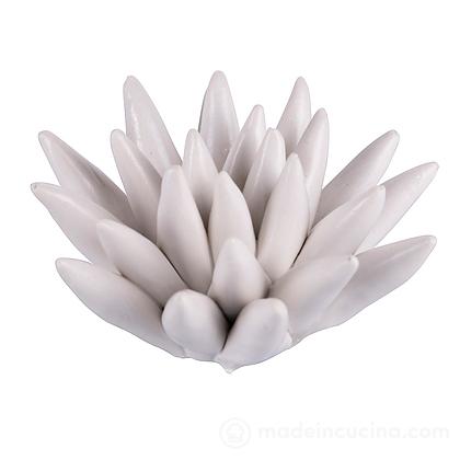 Riccio di mare decorativo in ceramica Fish bianco piccolo