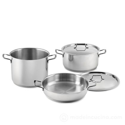 Batteria pentole 5 pezzi in acciaio inox Genesis