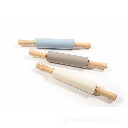 Mattarello girevole in silicone con manici in legno Bakery cm 38 (colori assortiti)