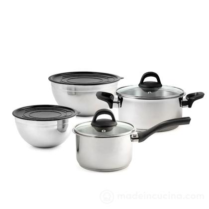 Batteria pentole 8 pezzi in acciaio inox Avant