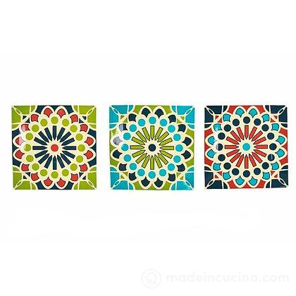 Set 6 piatti piani quadrati Agadir