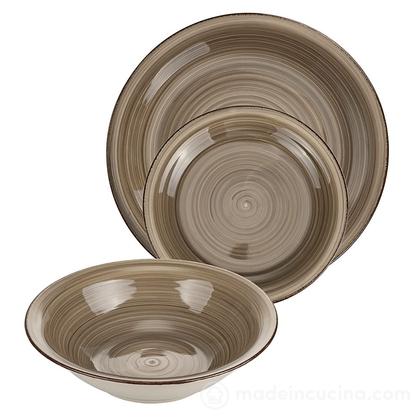 Servizio piatti 3 pz in stoneware Lipari grigio