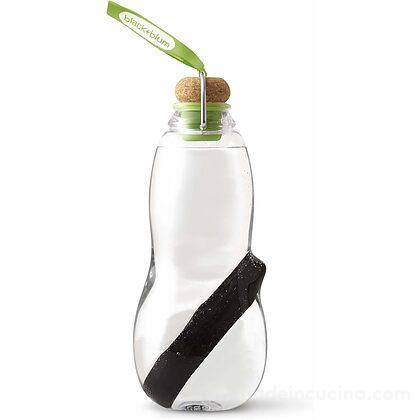 Bottiglia in tritan Eau Good con tappo in silicone e sughero e filtro a carbone attivo 800 ml lime