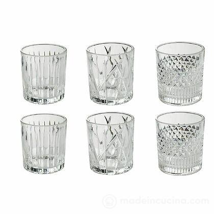 Set 6 bicchieri trasparenti Vintage