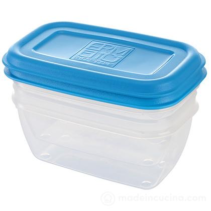 Set 2 contenitori ermetici rettangolari 0,5 litri