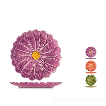 Set 6 piatti in ceramica coupe Fiore cm 23