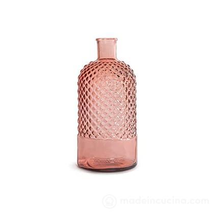 Vaso in vetro riciclato rosa Diamante