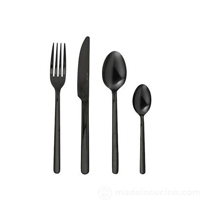 Set 24 posate in acciaio inox lucido Aurum