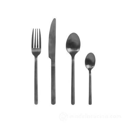 Set 24 posate in acciaio inox opaco Pulse
