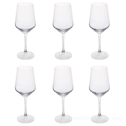 Set 6 calici Optic Sibilla trasparente cl 51