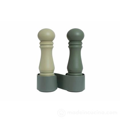 Set 2 mini macine con base cm 12 verde