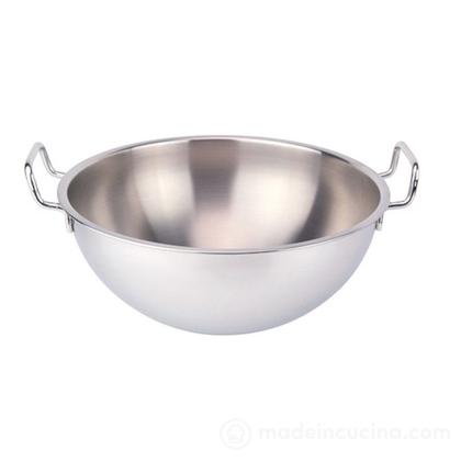 Bastardella in acciaio inox con manici cm 24