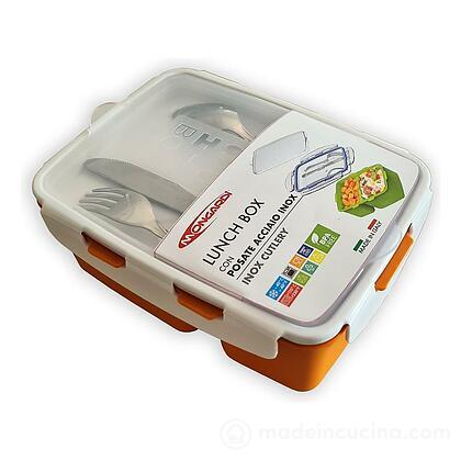 Lunchbox con posate in acciaio inox