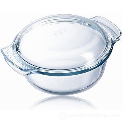 Casseruola tonda in vetro con coperchio 4,9 litri