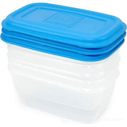 Set 3 contenitori rettangolari Ermetici 0,5 litri