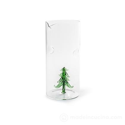 Brocca in vetro borosilicato con miniatura Natale 1,8 litri