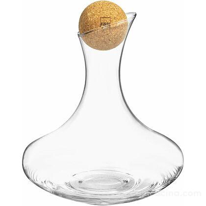 Decanter in vetro con tappo in sughero Sara 1,2 litri