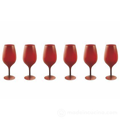 Set 6 calici vino Happy Hour rosso