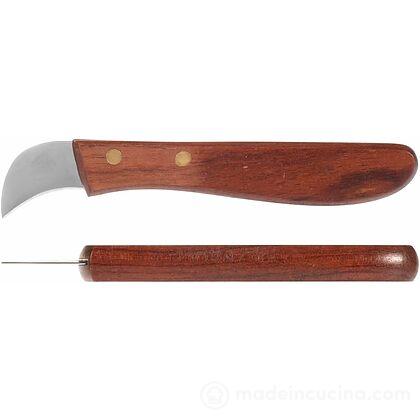 Coltello taglia castagne con manico in legno