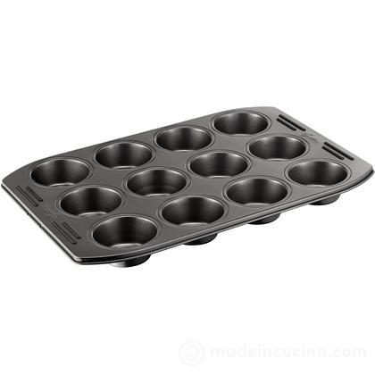 Tognana Pure Roq Muffinform Für 12 Muffins – Aluminium, Schwarz, Spülmaschinengeeignet