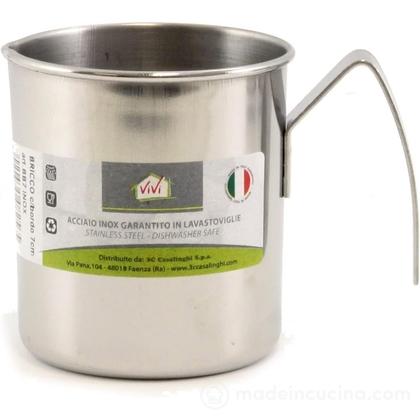 Bricco con becco in acciaio inox