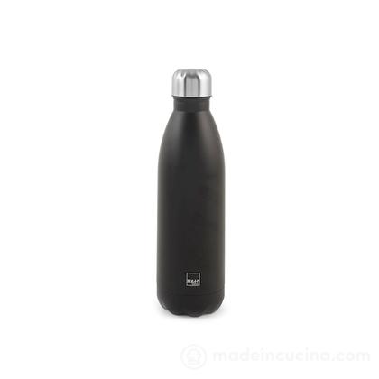 Bottiglia termica in acciaio inox nero 0,5 litri