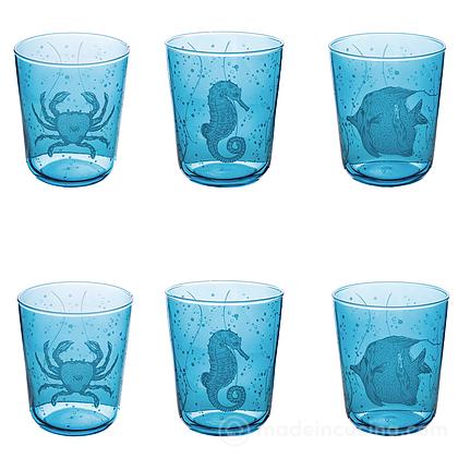 Set 6 bicchieri acqua Under Sea cl 32