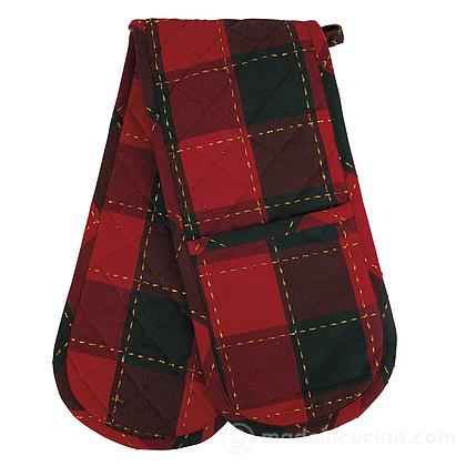 Guanto da forno doppio Tartan rosso