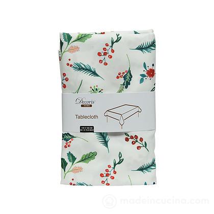 Tovaglia in poliestere con decoro natalizion cm 140x180
