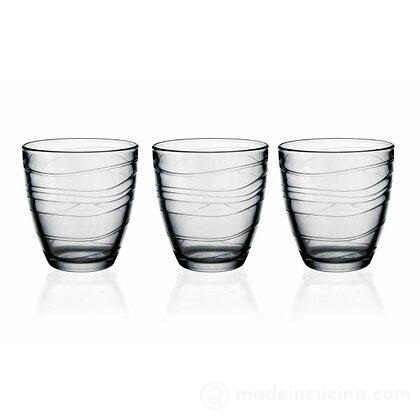 Set 3 bicchieri acqua Mexico trasparente