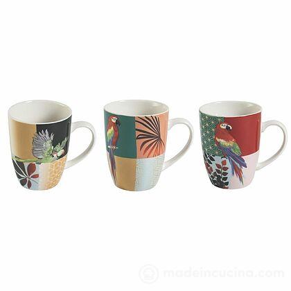 Set 3 tazze mug Parrot Groove