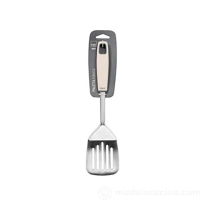 Paletta forata in acciaio inox con manico in plastica Bicolor cm 32