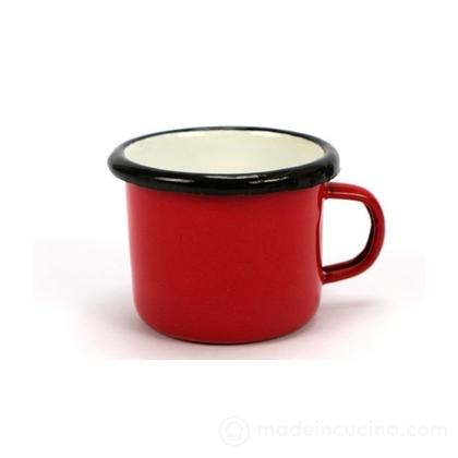 Tazzina da caffè in smalto rosso