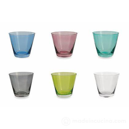 Set 6 bicchieri acqua colorati Sardinia