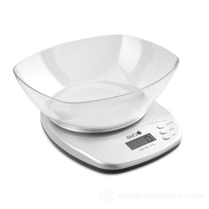 Bilancia da cucina digitale argento con ciotola 5 kg