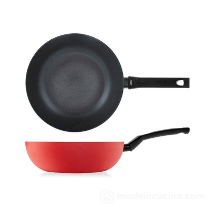 Wok in alluminio antiaderente Flame cm 28