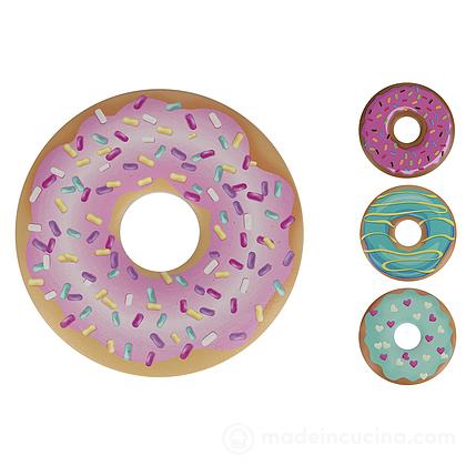 Set 4 sottobicchieri tondi in ceramica Donut