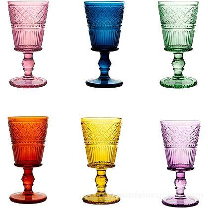 Set 6 calici colorati Romance cl 24