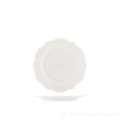 Set 6 piatti frutta festonati Blanc cm 21