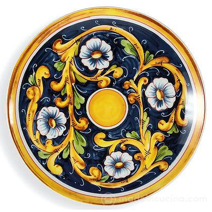 H&H Set 6 Porseleinen Fruitbordjes Kensington 22 Cm - Blauwe Natuurillustraties