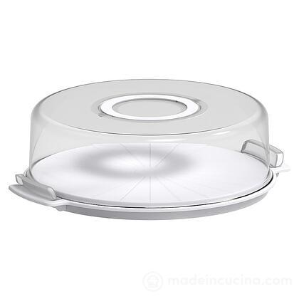 Porta torta basso Chef Line bianco cm 33